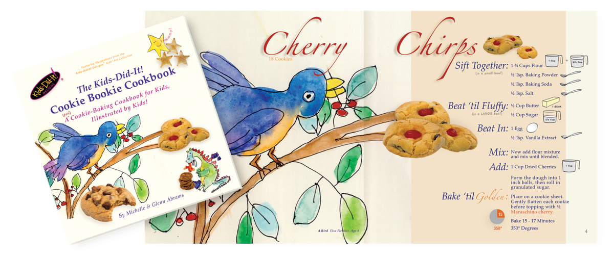 Chery Chirps Recipe and Cover of the Kids-Did-It! Cookie Bookie Cookbook.