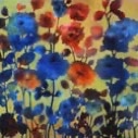 Blue Flowers by Artist Michelle Abrams